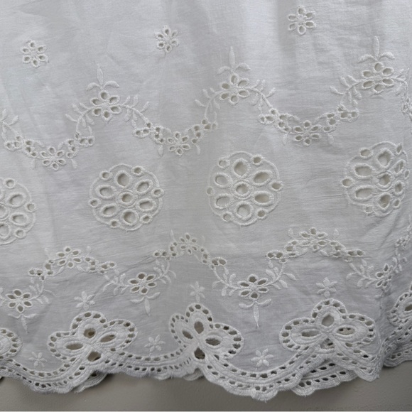 SUNDANCE Imperial Eyelet Dress Ivory Lace Shift Dress 100% Cotton Size XL BOHO - Picture 5 of 14